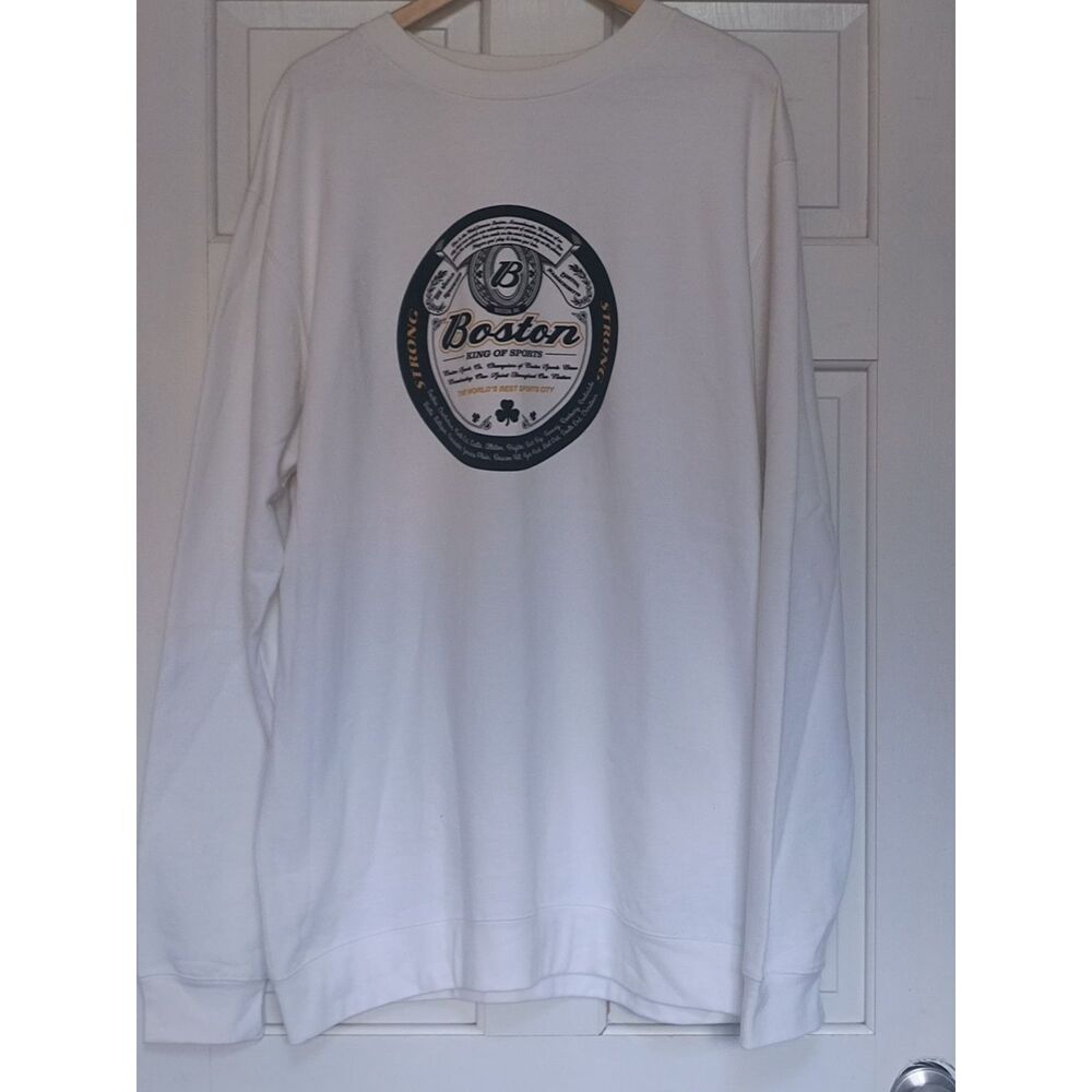 NWOT Boston Graphic Sweatshirt, 2XL White Coastal New England Cape & Islands Fan